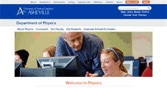 Desktop Screenshot of physics.unca.edu