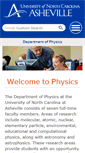 Mobile Screenshot of physics.unca.edu