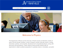 Tablet Screenshot of physics.unca.edu