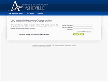 Tablet Screenshot of accountinfo.unca.edu