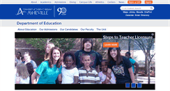 Desktop Screenshot of education.unca.edu