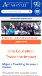 Mobile Screenshot of education.unca.edu