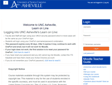 Tablet Screenshot of learnonline.unca.edu