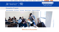 Desktop Screenshot of humanities.unca.edu