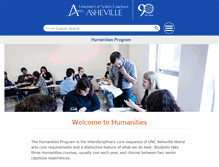 Tablet Screenshot of humanities.unca.edu