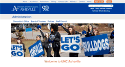 Desktop Screenshot of administration.unca.edu