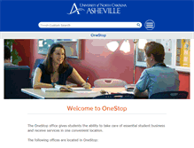 Tablet Screenshot of onestop.unca.edu