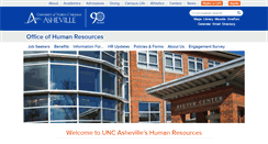 Desktop Screenshot of hr.unca.edu