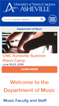 Mobile Screenshot of music.unca.edu